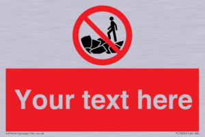 Custom No climbing on rocks